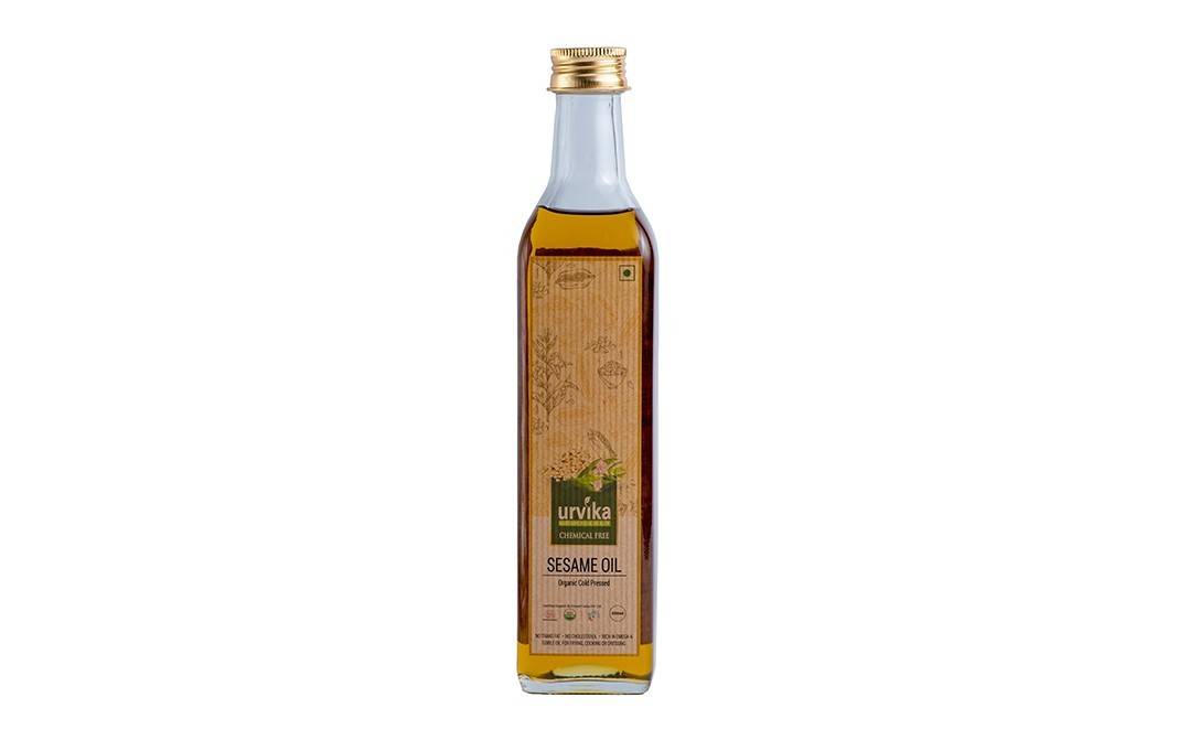 Urvika Sesame Oil Organic Cold Pressed   Plastic Bottle  500 millilitre